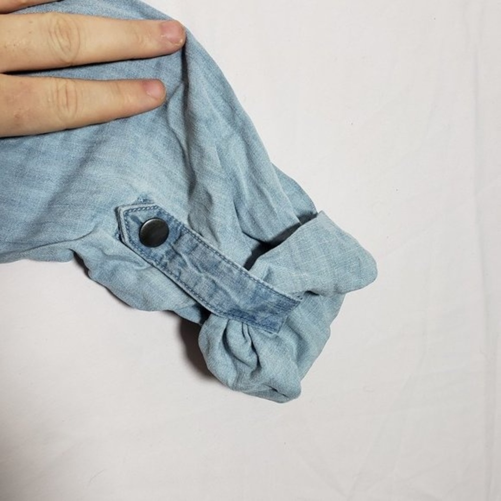 Style & Co Women’s Chambray Jacket Draped Front Lightweight Casual(AE) - Picture 2 of 10